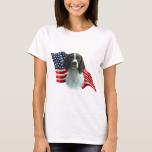 Camiseta Brittany Spaniel Flag