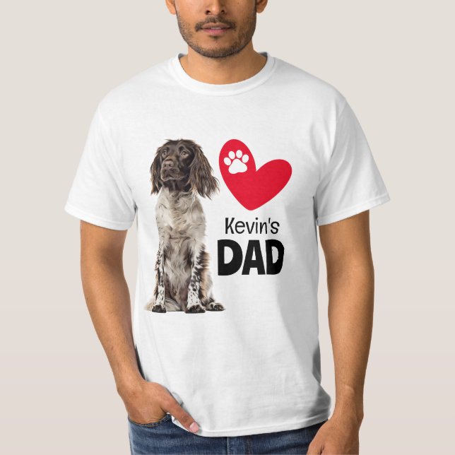 Camiseta Brittany Spaniel Personalizada Pai T-Shirt (Frente)