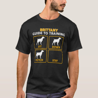 Camiseta Brittany Spaniel T-Shirt Guia Engraçado Para Trein