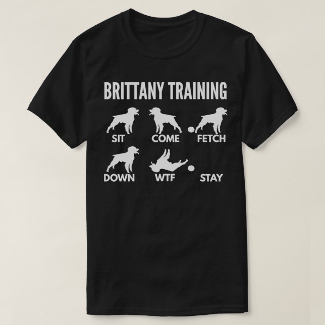 Camiseta Brittany Training for Brittany Spaniel Owners (Frente do Design)