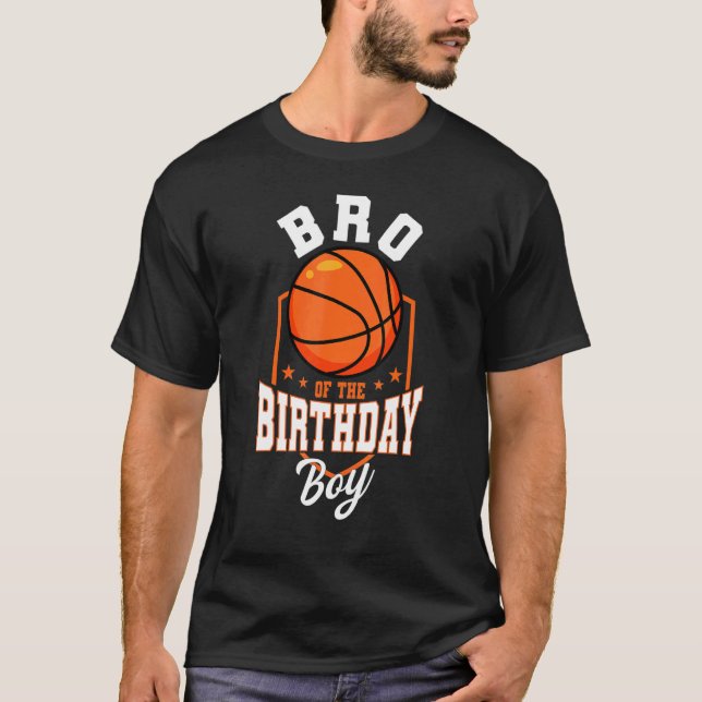 Camiseta Bro Do Bairthday Boy Basball Theme Parte De Um Dia (Frente)