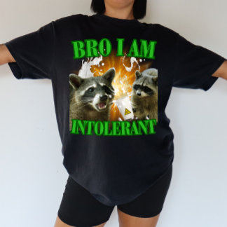 Camiseta Bro I am intolerant Laktoseintoleranz Waschbär