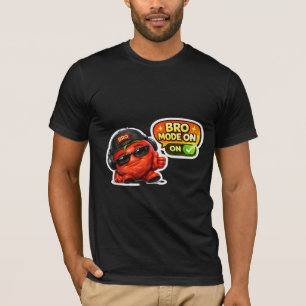 Camiseta Bro Mode On Divertida Personagem Animad