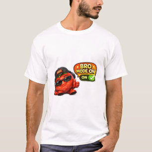 Camiseta Bro Mode On Divertida Personagem Animad