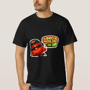 Camiseta Bro Mode On Divertida Personagem Animad