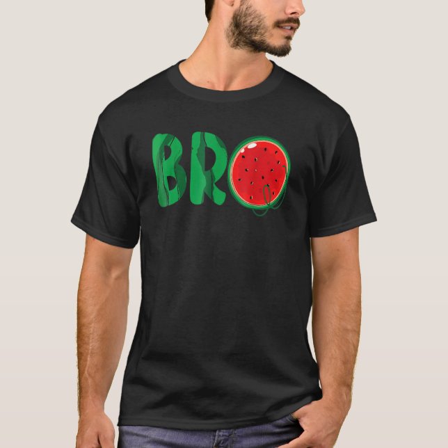 Camiseta Bro Watermelon Matching Family Summer Fruta Broth (Frente)