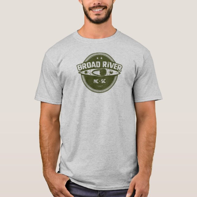 Camiseta Broad River North Carolina do Sul Kayaking (Frente)