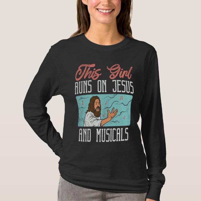 Camiseta Broadway Actor Musical Theater Fans  Jesus & Music (Frente)