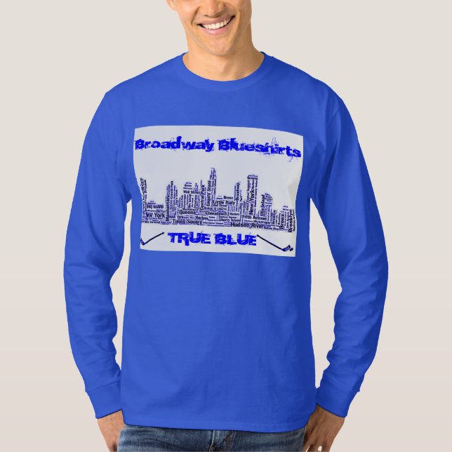 Camiseta Broadway Blueshirts Longsleeve verdadeiro (Frente)