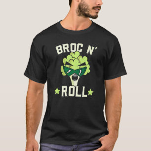 Camiseta Broc N' Roll Brócolis Vegetal Vegano Saudável Vege