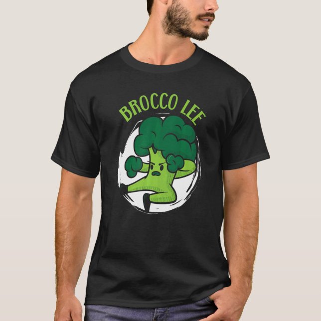 Camiseta Brocco Lee Broccoli Vegan  Vegetable Healthy Veget (Frente)