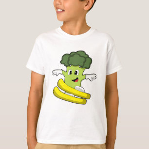 Camiseta Broccoli como esquiador com esqui