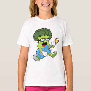 Camiseta Broccoli como músico com violão