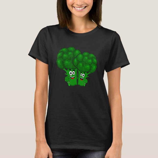Camiseta Broccoli Family Vegetable Vegetarian Vegan Broccoh (Frente)