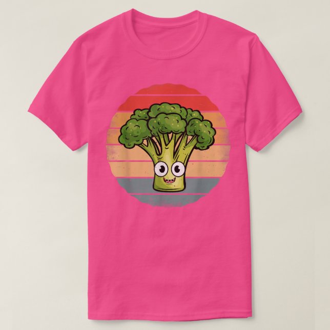 Camiseta Broccoli Funny Retro Vintage Estilo Sunset Broccol (Frente do Design)