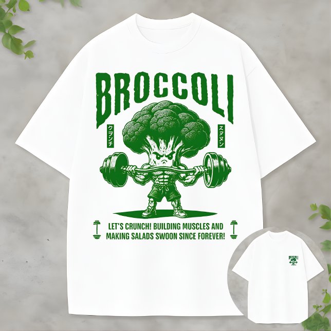 Camiseta Broccoli Gym Hero Funny Muscle Veggie Design (Criador carregado)