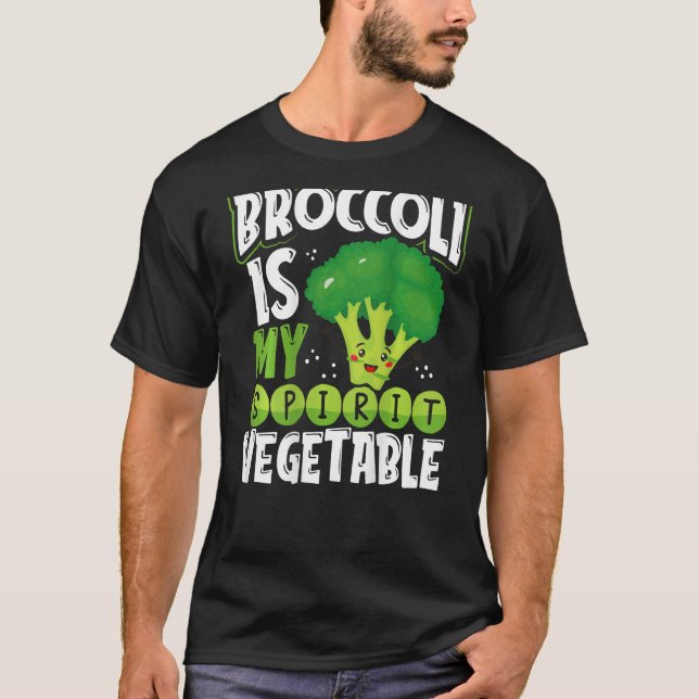 Camiseta Broccoli Is My Spirit Vegetable Backprint Vegetabl (Frente)
