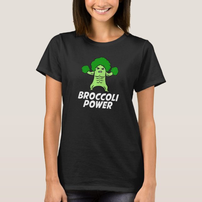 Camiseta Broccoli Power I Love Organic Vegetals Vegan Lif (Frente)