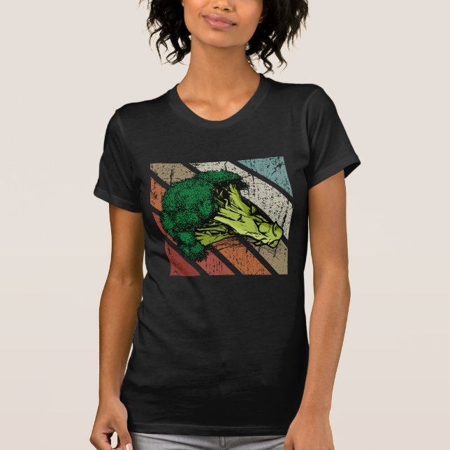 Camiseta Broccoli Presente Retro Comida Vegan Vegetais Broc (Frente)