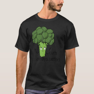 Camiseta Broccoli Tem Pun Vegetal De Cabelo Curvo