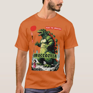Camiseta Broccozila O Veggie Kaiju Vegan Broccoli Design