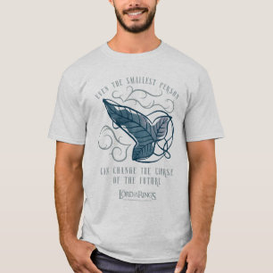 Camiseta Broche Élfico da Irmandade Citação Gráfica