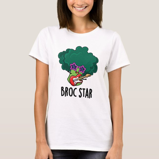 Camiseta Brock Star Funny Brocolli Rock Star (Frente)