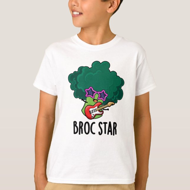 Camiseta Brock Star Funny Brocolli Rock Star (Frente)