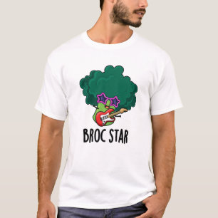 Camiseta Brock Star Funny Brocolli Rock Star