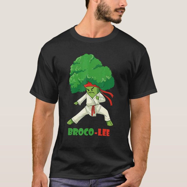Camiseta Broco Lee Vegetarian Broccoli Karate (Frente)