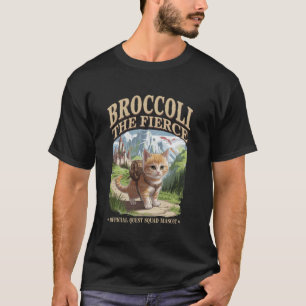 Camiseta Brócolis Aventura Fantasia Quests Gato Feroz