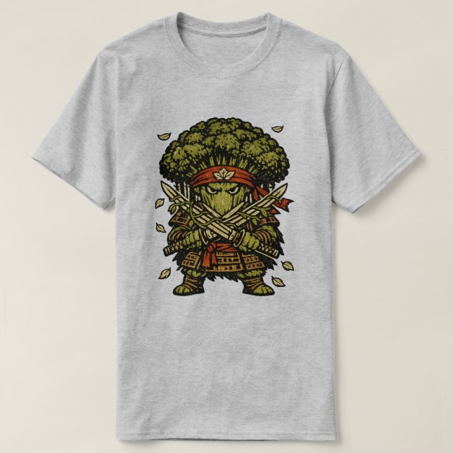 Camiseta Brócolis Bushido — Protetor da Floresta (Frente do Design)