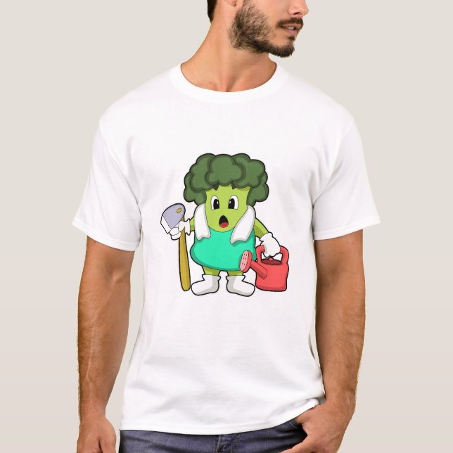 Camiseta Brócolis como Agricultor com lata (Frente)