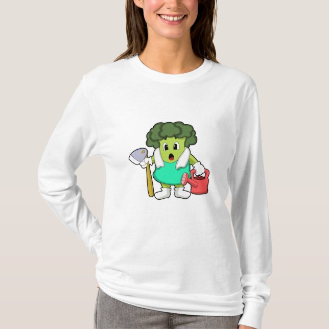 Camiseta Brócolis como Agricultor com lata (Frente)