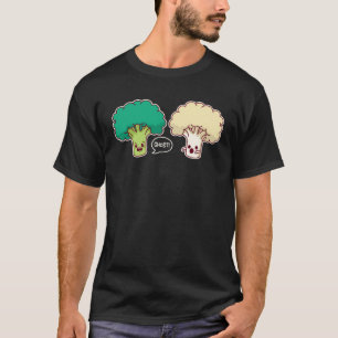 Camiseta Brócolis Couve-Flor Fantasma Vegano Vegetariano Ve