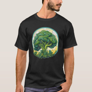 Camiseta Brócolis Engraçado Vegetal para Couve e Couve-flor