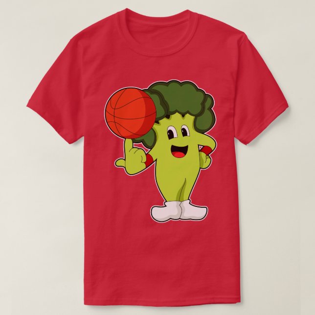 Camiseta Brócolis nos Esportes de Basquetebol (Frente do Design)