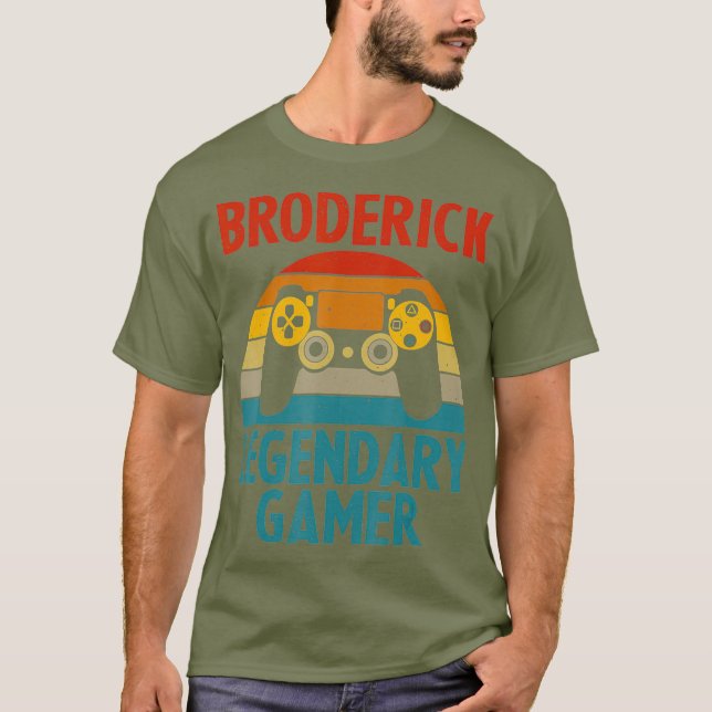 Camiseta BRODERICK Gift Name Personalizado Engraçado Jogos (Frente)