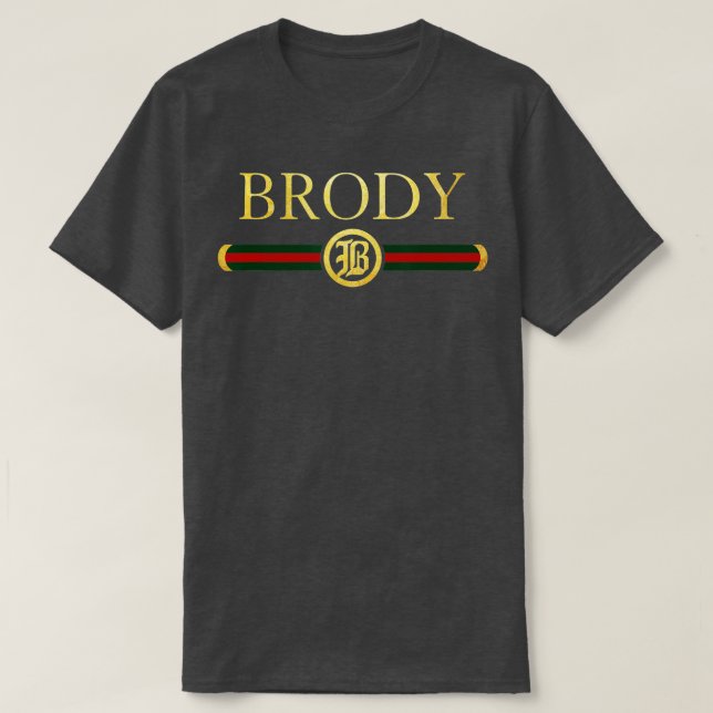 Camiseta Brody Name Personalizou Homens do Presente Real (Frente do Design)