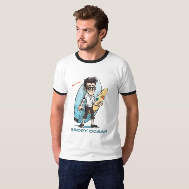 Camiseta Brody Ocean Wavecrest (Frente Completa)