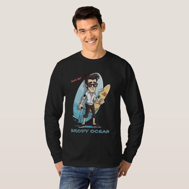 Camiseta Brody Ocean Wavecrest (Frente Completa)