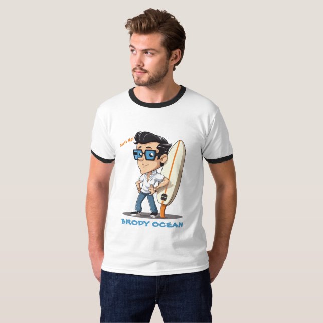 Camiseta Brody Ocean Wavecrest (Frente Completa)