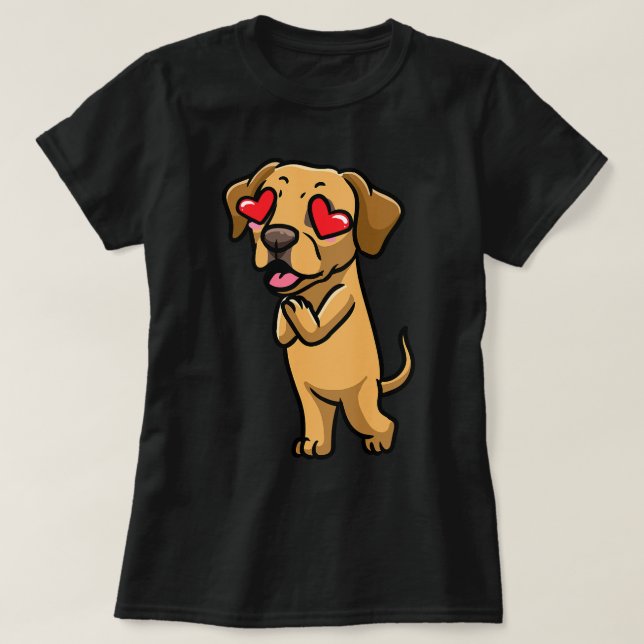 Camiseta Broholmer Dog Danish Mastiff Love Kawaii Emotic (Frente do Design)