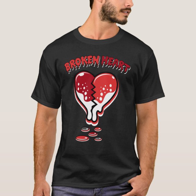 Camiseta Broken Heart Dripping Chile Red 9s Matching (Frente)