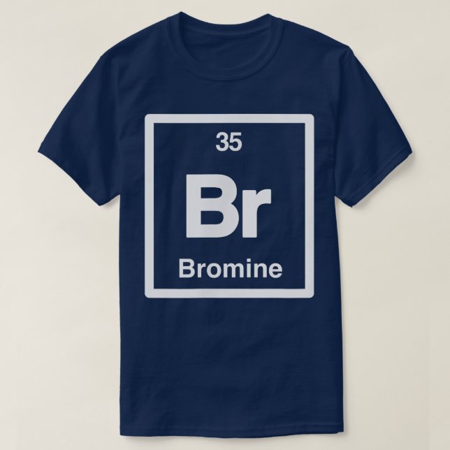 Camiseta Bromo - Br - Mesa periódica de elementos - Ciência (Frente do Design)