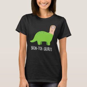 Camiseta Bron-toe-saurus Funny Dinossaur Pun Dark BG