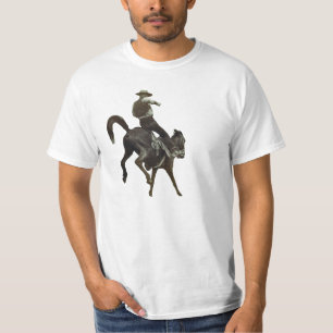 Camiseta Bronco Bucking do vaqueiro do século XIX do