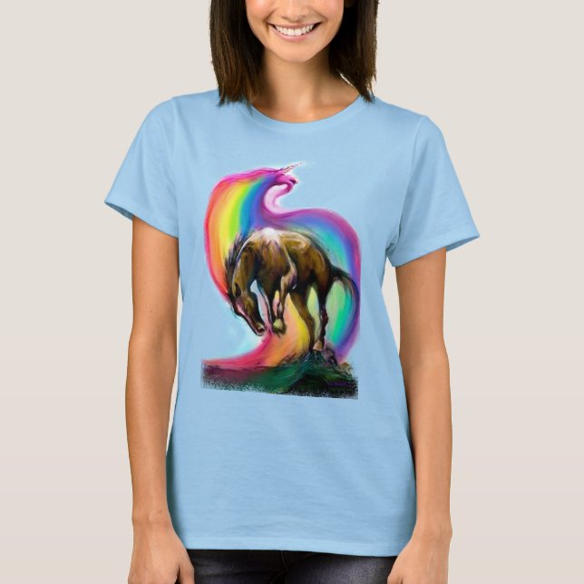 Camiseta Bronco Unicorn Rainbow (Frente)