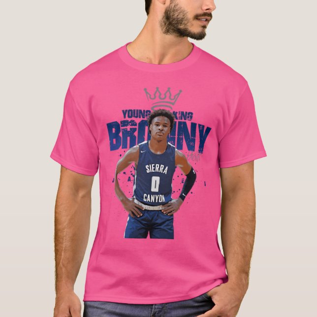 Camiseta Bronny James Jogador de Basquete (Frente)
