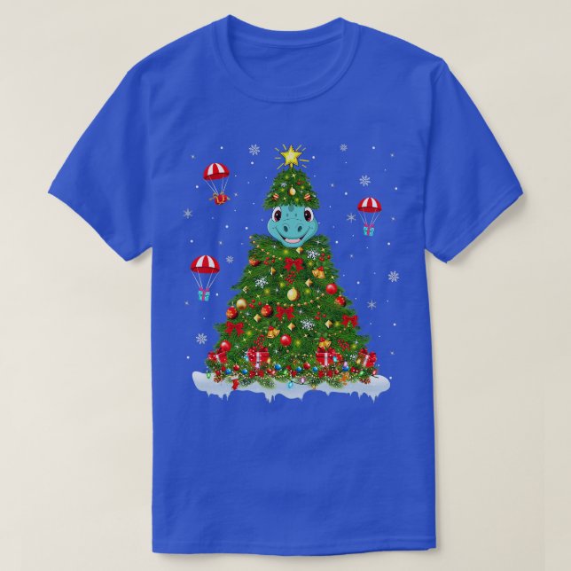 Camiseta Brontossaurus Chri, Família Engraçada De Xmas Lige (Frente do Design)